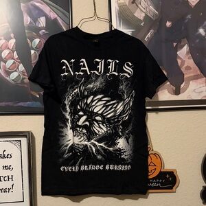 Nails every bridge burning band tee